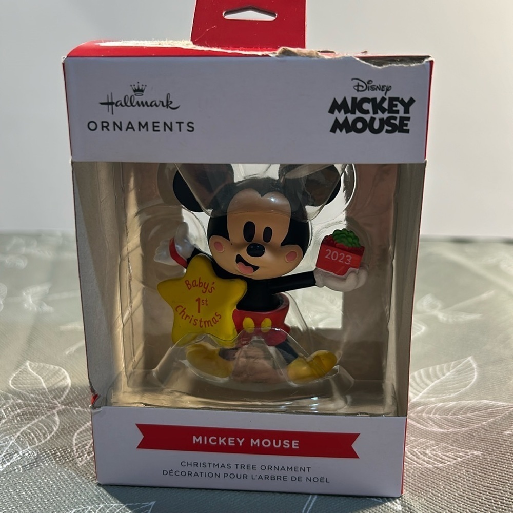 Hallmark Mickey Mouse. Babyβs 1st Christmas, 2023. Ornament.